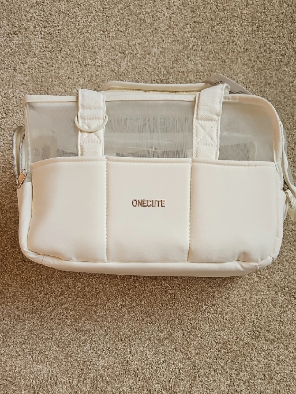 ONE CUTE NWT Cream Small Pet Carrier Bag